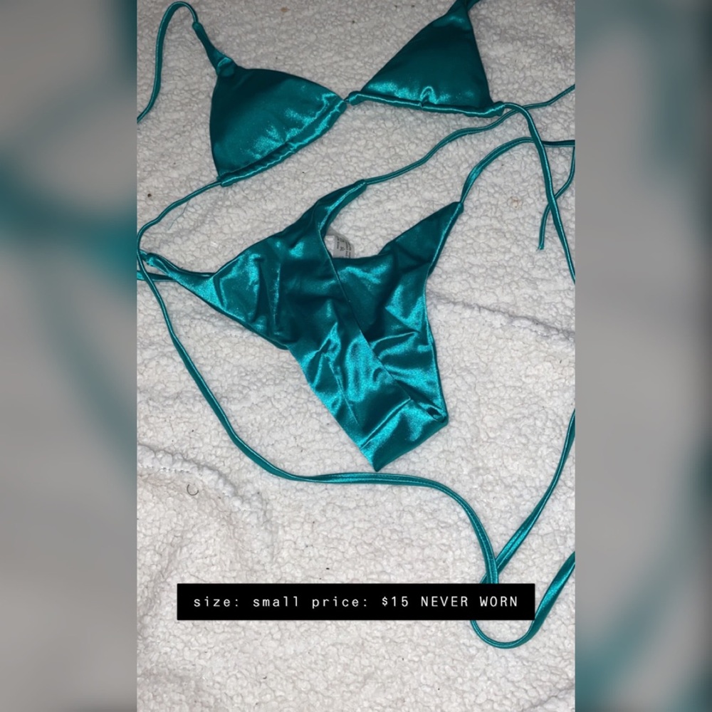 Satin Bikini Turquoise